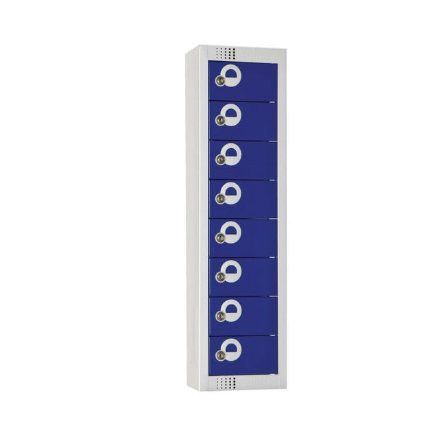Elite Personal Effects Locker 8 Door Blue Camlock - CF752-CF Lockers and Key Cabinets Elite Lockers Limited   