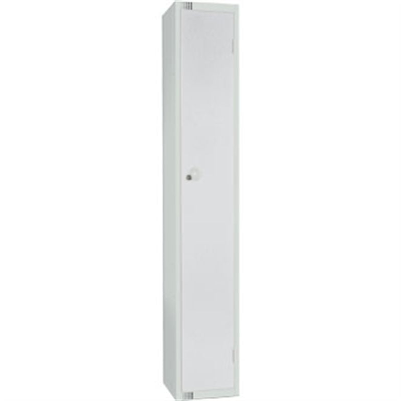 Elite Single Door Locker Grey Camlock Sloping Top 300mm - W929-CS Lockers and Key Cabinets Elite Lockers Limited   