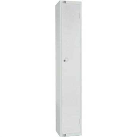 Elite Single Door Locker Grey Camlock Sloping Top 300mm - W929-CS Lockers and Key Cabinets Elite Lockers Limited   