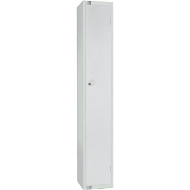 Elite Single Door Locker Grey Camlock Sloping Top 300mm - W929-CS Lockers and Key Cabinets Elite Lockers Limited   