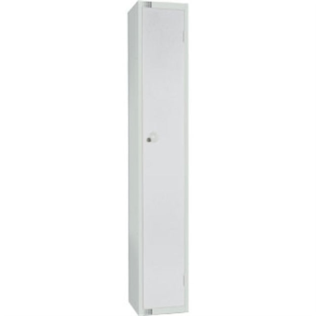 Elite Single Door Locker Grey Padlock Sloping Top 300mm - W929-PS Lockers and Key Cabinets Elite Lockers Limited   