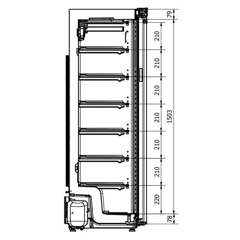 Elstar Single Door Upright Storage Freezer Grey - CEV350 Refrigeration Uprights - Single Door Elstar   