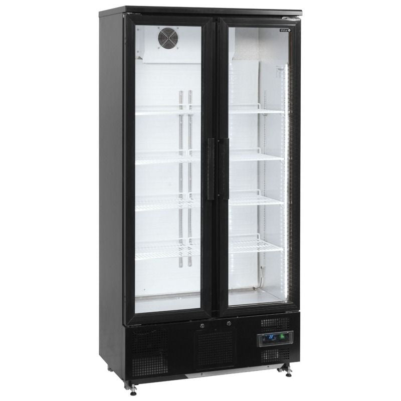 Elstar Upright Double Glass Door Back Bar Bottle Cooler Fridge - EM500H Upright Double Door Bottle Coolers Elstar   