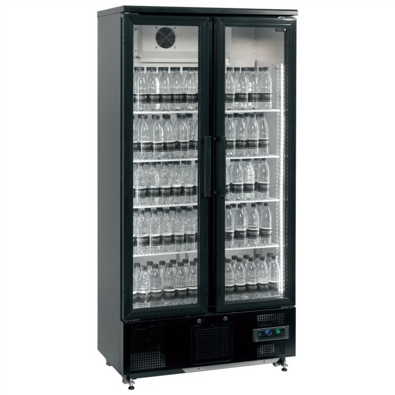 Elstar Upright Double Glass Door Back Bar Bottle Cooler Fridge - EM500H Upright Double Door Bottle Coolers Elstar   