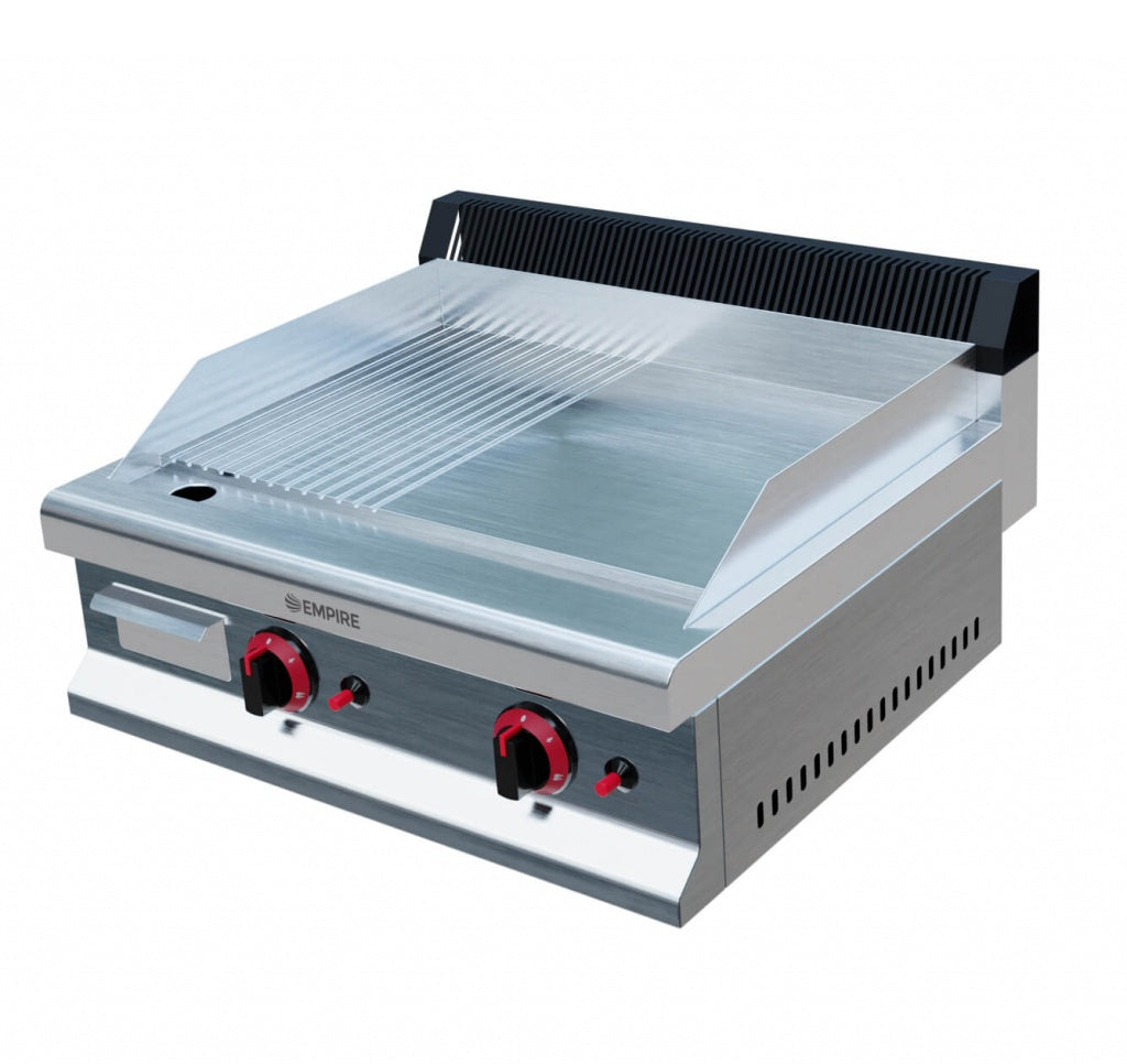 Empire Burner Gas Griddle Smooth/Ribbed – 650mm LPG Nat Gas