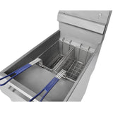 Empire Gas Fryer Free Standing Single Tank with Twin Baskets 18 Ltr 3 Burner - EGF90 Freestanding Gas Fyers Hamoki