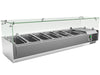 Empire Refrigerated Counter Top Servery Prep Unit 5 x 1/3 & 1 x 1/2 GN - VRX1500/380 FG