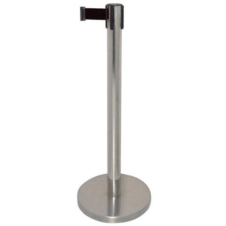 Empire Retractable Belt Stanchion Barrier 2 Metre Stainless Steel Set of 2 - EMP-SBP-04 Retractable Strap Barriers & Stanchions Empire   