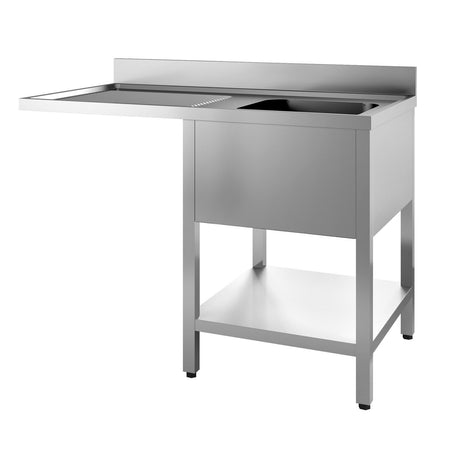 Empire Single Bowl Dishwasher Sink – 1200mm, Left Hand Drainer, Undercounter Space for Dishwasher | EMP-SSSBDWLD-1200 Dishwasher Sinks Empire