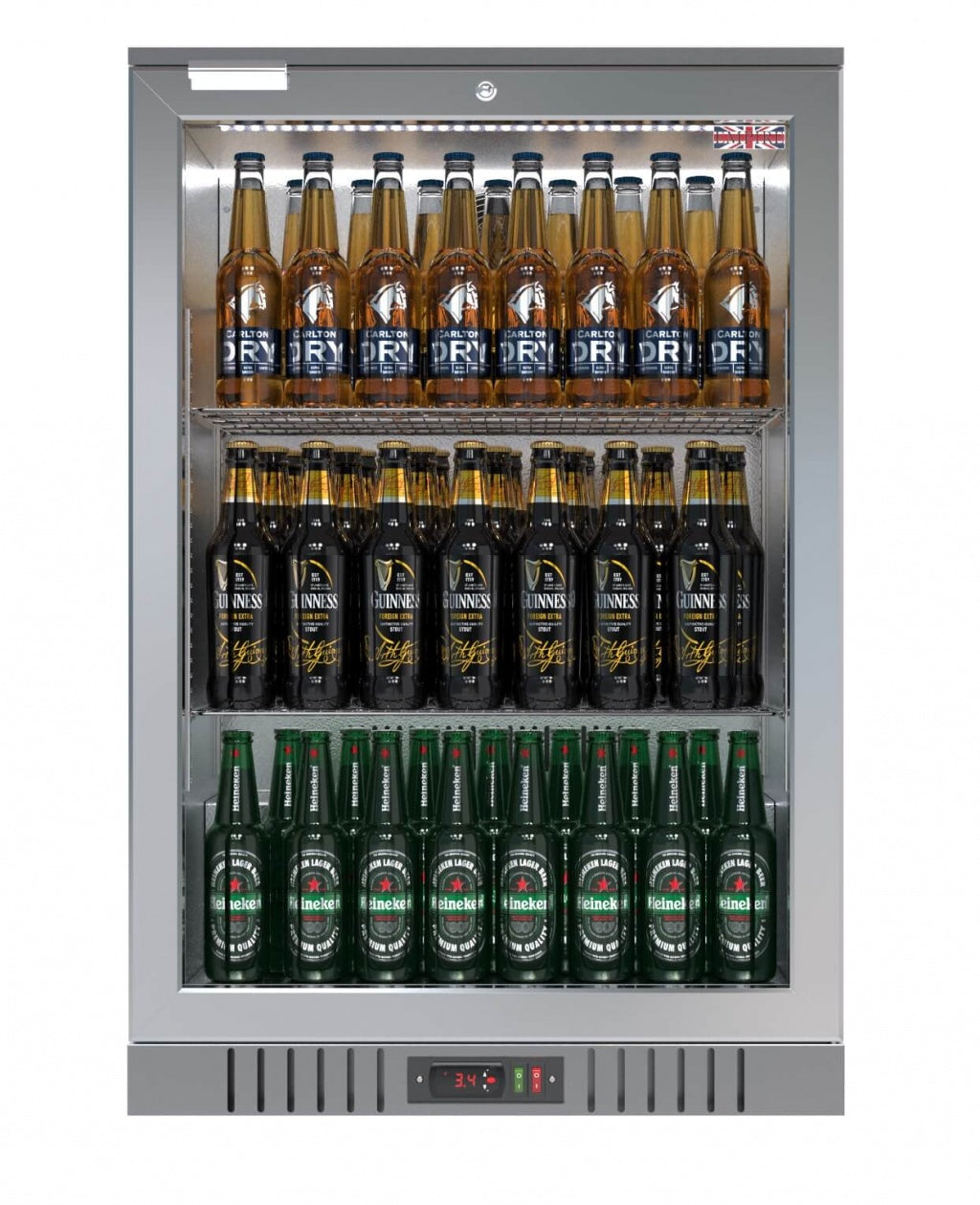 Empire Single Door 138Ltr Bottle Cooler Stainless Steel CL130HS
