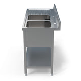 Empire Stainless Steel Double Bowl Sink Left Hand Drainer - 1400-600LHD Double Bowl Sinks Empire   