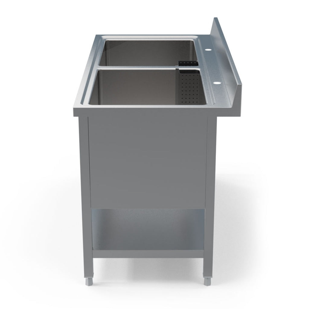 Empire Stainless Steel Double Pot Wash Catering Sink - PW-1400 Pot Wash Sinks Empire   