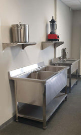 Empire Stainless Steel Double Pot Wash Catering Sink - PW-1400 Pot Wash Sinks Empire   