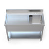 Empire Stainless Steel Single Bowl Sink Left Hand Drainer - 1200-600LHD Single Bowl Sinks Empire   