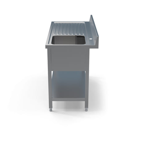 Empire Stainless Steel Commercial Single Bowl Sink – Left Hand Drainer 1200mm Wide | 1200-600LHD Single Bowl Sinks Empire