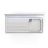 Empire Stainless Steel Commercial Single Bowl Sink – Left Hand Drainer 1200mm Wide | 1200-600LHD Single Bowl Sinks Empire