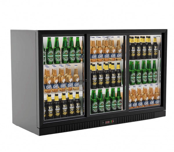 Empire Triple Door 330L Bottle Cooler – Sliding Door Commercial