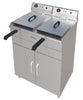 Empire Twin Tank Electric Free Standing Fryer 2 x 12 Litre - EMP-FSEF-10V-2 Freestanding Electric Fryers Empire   
