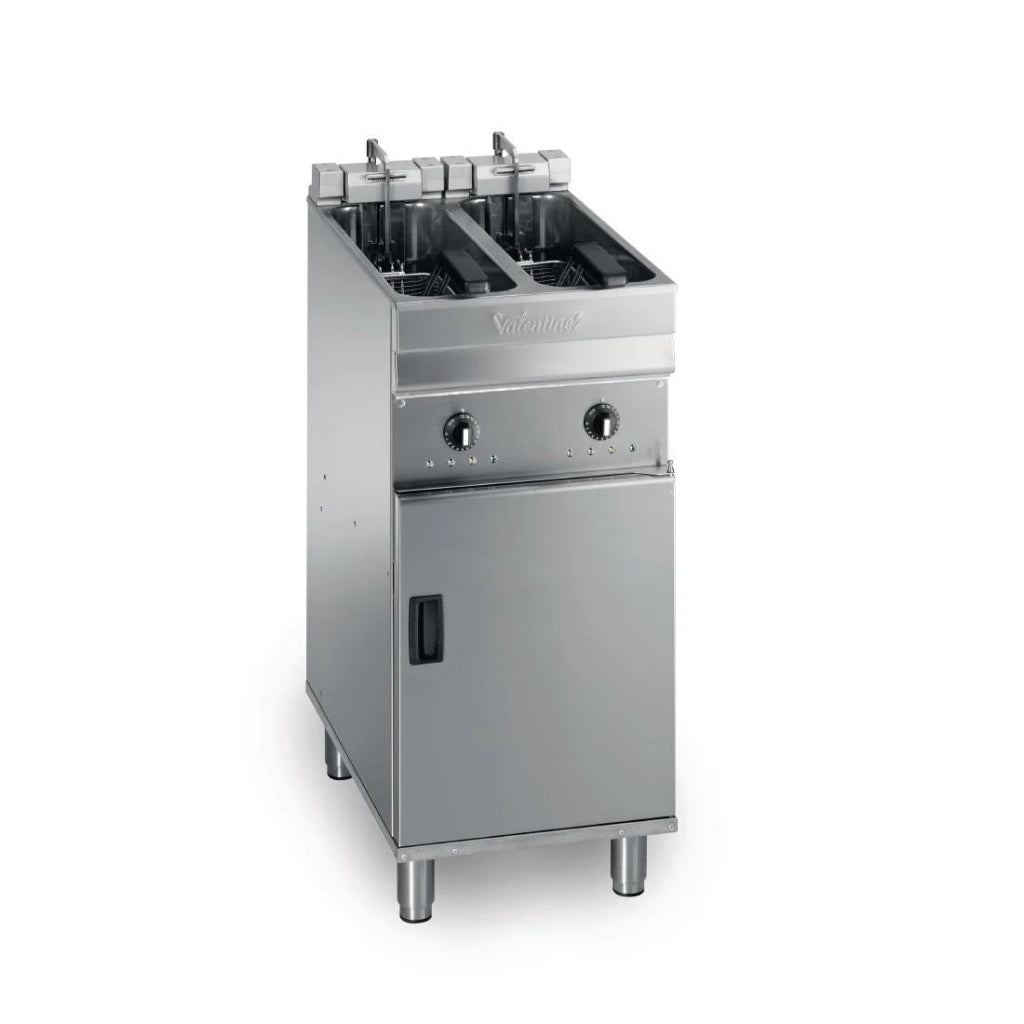 Valentine Twin Tank Twin Basket Free Standing Electric Fryer - Evo 2200 Freestanding Electric Fryers Valentine   