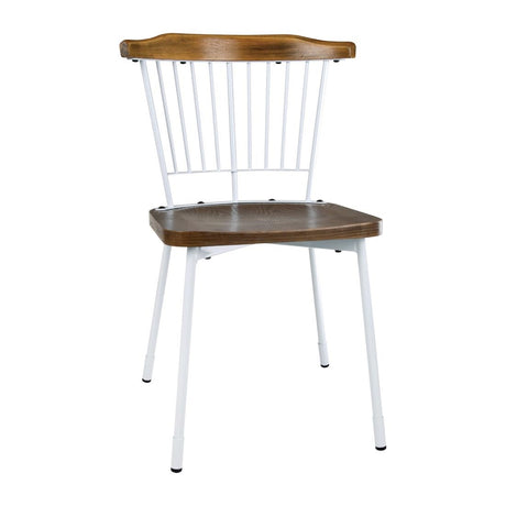 Bolero Scandi Side Chairs White (Pack of 2) - FB870 Chairs Bolero   