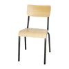 Bolero Cantina Side Chairs with Wooden Seat Pad and Backrest Metallic Grey (Pack of 4) - FB942 Chairs Bolero   