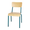 Bolero Cantina Side Chairs with Wooden Seat Pad and Backrest Teal (Pack of 4) - FB944 Chairs Bolero   