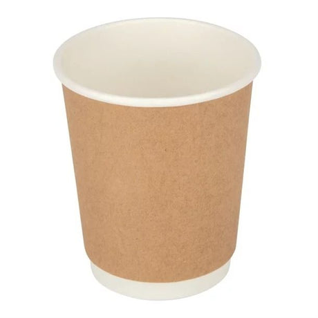 Fiesta Disposable Coffee Cups Double Wall Kraft 340ml / 12oz (Pack of 25) - GP437 Disposable Cups Fiesta   