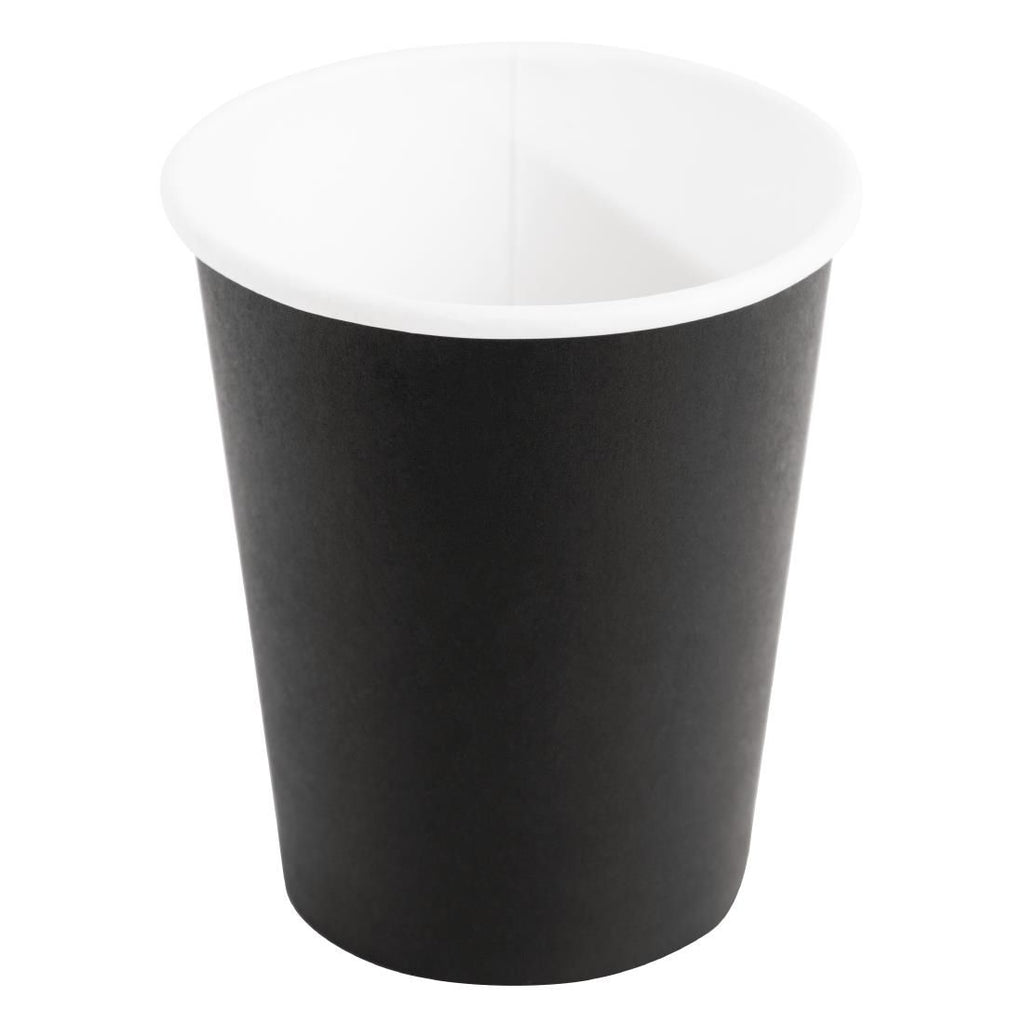 Fiesta Disposable Coffee Cups Single Wall Black 225ml / 8oz (Pack of 1000) - GF040