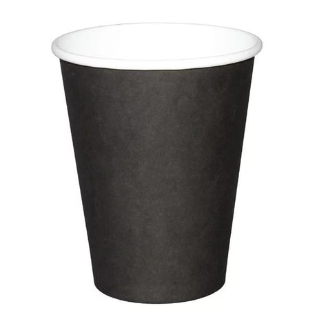 Fiesta Disposable Coffee Cups Single Wall Black 340ml / 12oz (Pack of 50) - GF043
