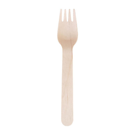 Fiesta Green Biodegradable Disposable Wooden Forks (Pack of 100) - CD903