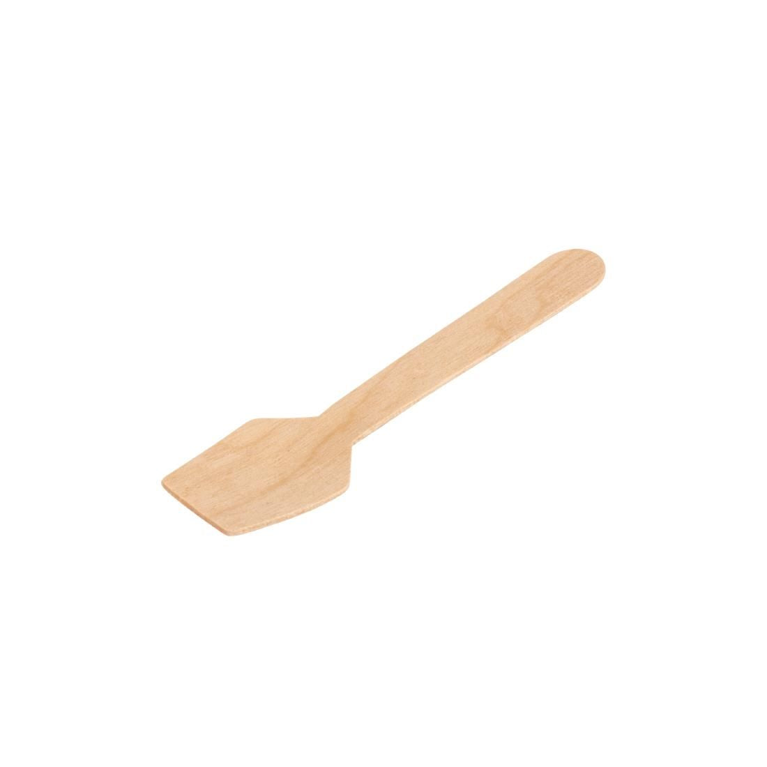 Fiesta Green Biodegradable Wooden Ice Cream Spoons (Pack of 100) - DK399 Disposable Cutlery Fiesta Green   