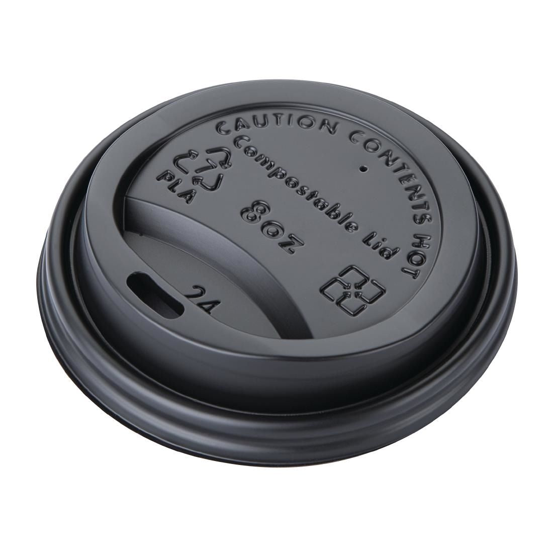 Fiesta Green Compostable Coffee Cup Lids 225ml / 8oz (Pack of 1000) - DS052 Disposable Cups Fiesta Green   