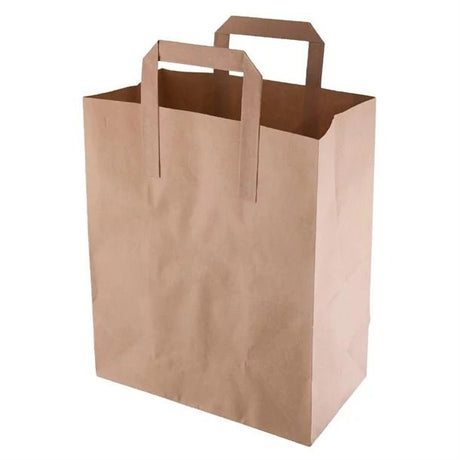 Fiesta Green Recycled Brown Paper Carrier Bags Large (Pack of 250) - CF592