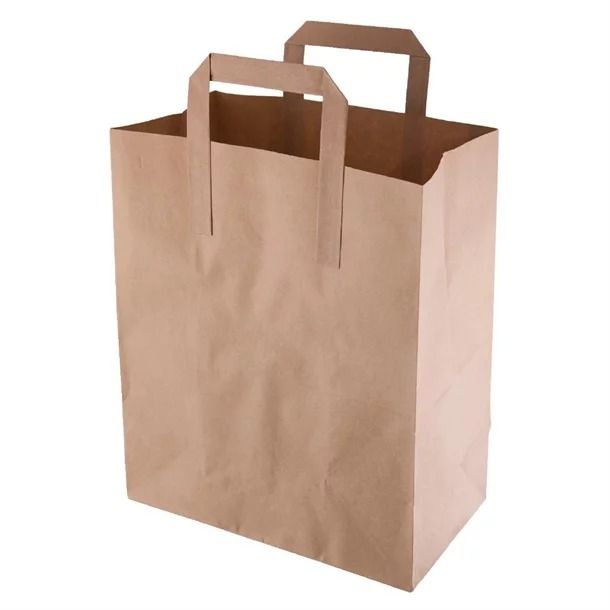 Fiesta Green Recycled Brown Paper Carrier Bags Large (Pack of 250) - CF592 Paper Bags Fiesta Green   