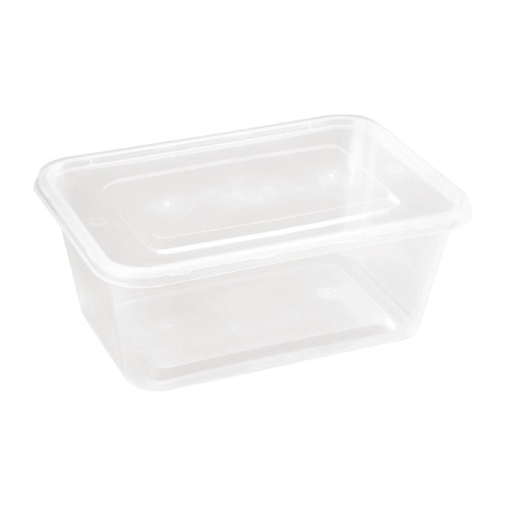 Fiesta Plastic Microwavable Containers With Lid Large 1000ml (Pack of 250) - DM183 Takeaway Food Containers Fiesta   