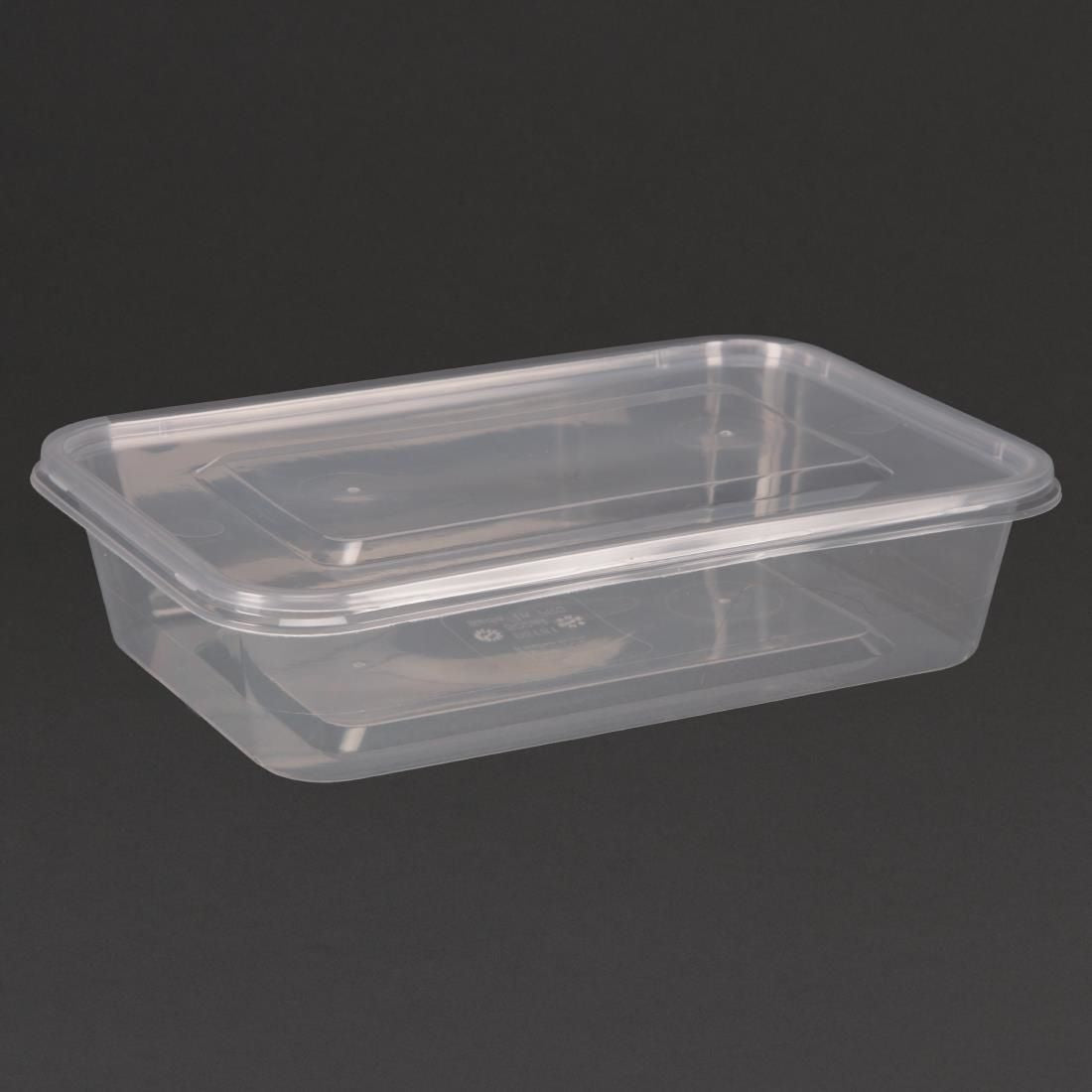 Fiesta Plastic Microwavable Containers With Lid Small 500ml (Pack of 250) - DM181 Takeaway Food Containers Fiesta   