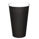 Fiesta Single Wall Takeaway Coffee Cups Black 455ml / 16oz (Pack of 50) - GF045