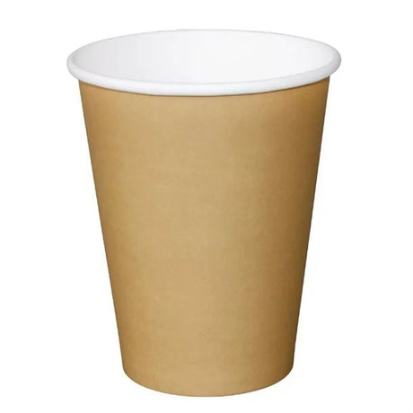 Fiesta Single Wall Takeaway Coffee Cups Kraft 455ml / 16oz (Pack of 50) - GF035 Disposable Cups Fiesta   