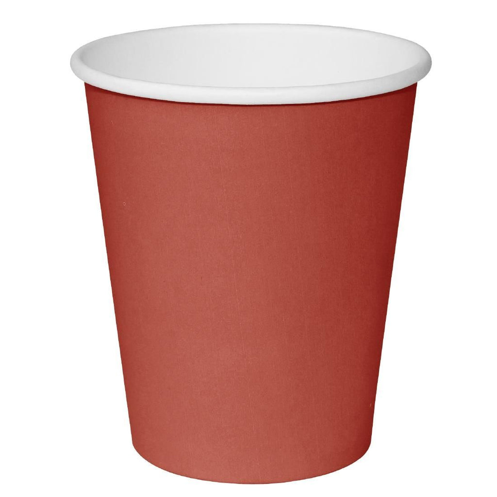 Fiesta Single Wall Takeaway Coffee Cups Red 340ml / 12oz (Pack of 50) - GP407 Disposable Cups Fiesta   