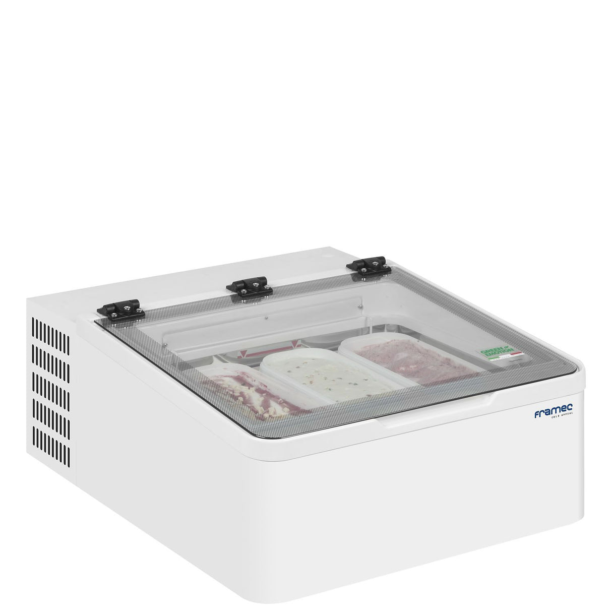 Framec Counter Top Scoop Ice Cream Display 3 x 5 Litre - MINI CREAM 3V Ice Cream Display Freezers Framec   