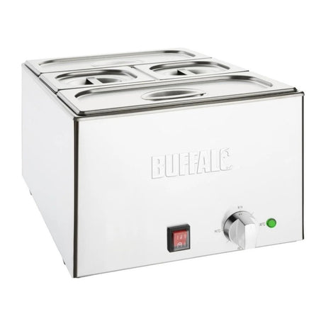 Buffalo Wet Heat Bain Marie 2 x GN1/3 & 2 x GN1/6 Pans Included - FT691 Bain Maries Buffalo   