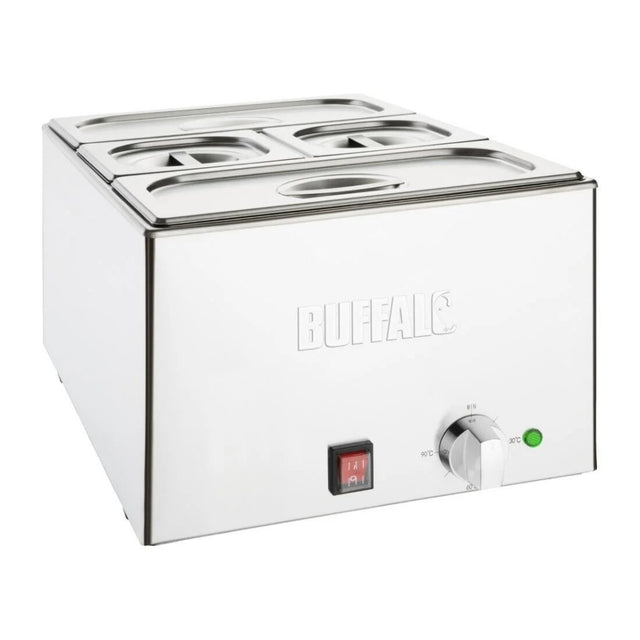 Buffalo Wet Heat Bain Marie 2 x GN1/3 & 2 x GN1/6 Pans Included - FT691 Bain Maries Buffalo   