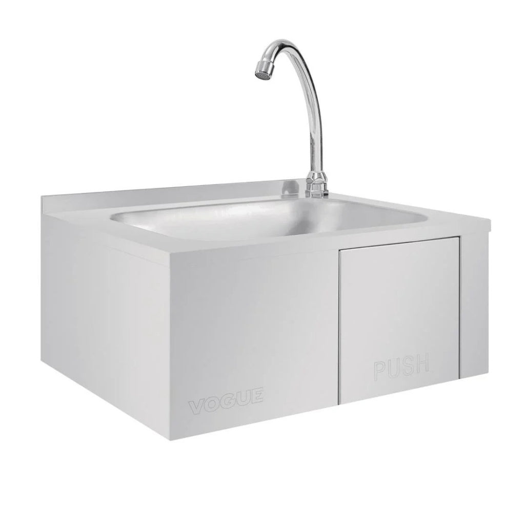 Vogue Stainless Steel Knee Operated Sink - GL280 Hand Wash Sinks Vogue   