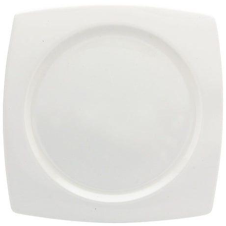 Glacier Square Plate - White 26cm (6 Pack) - BD478