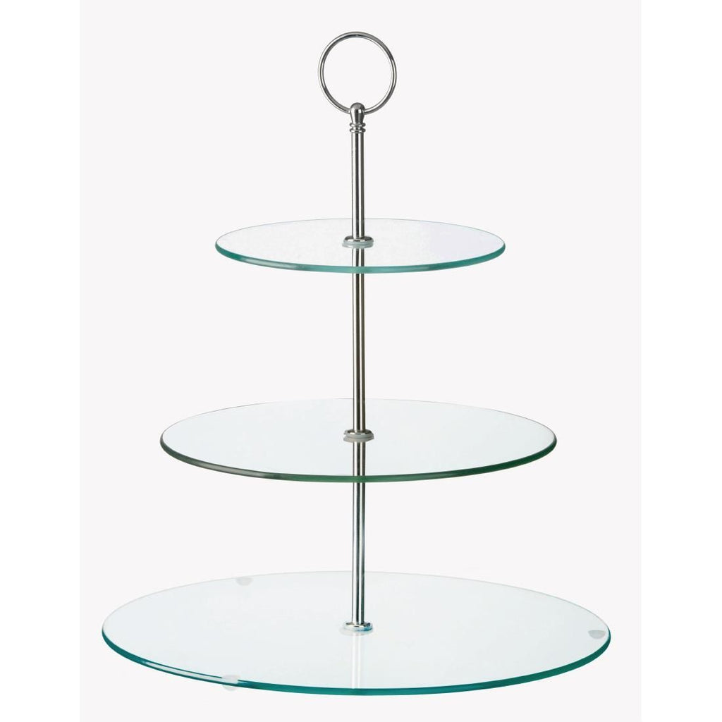 Glass Three Tiered Afternoon Tea Cake Stand - GL080 Table Presentation Bia   