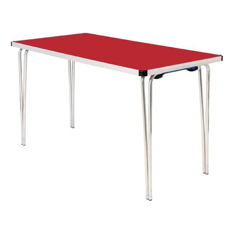 Gopak Contour Folding Table Red 4ft - DM949