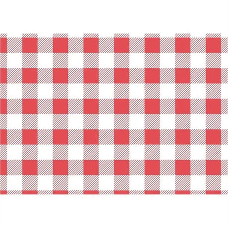 Greaseproof Paper Sheets Red Gingham 310 x 380mm (Pack of 200) - CL659