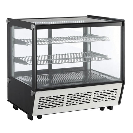 Hamoki Refrigerated Countertop Fridge Display Chiller 120 Litre Flat Glass - 251006 Refrigerated Counter Top Displays Hamoki   