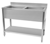 Hamoki Stainless Steel Double Bowl Midi Pot Wash Sink 1200mm Wide - 231047 Pot Wash Sinks Hamoki   