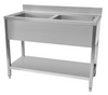 Empire Stainless Steel Double Bowl Midi Pot Wash Sink 1200mm Wide - EMP-PW1200-2 Pot Wash Sinks Empire   